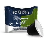 50 CAPSULE CAFFÈ BORBONE RESPRESSO MISCELA LIGHT 50% BLU - 50% DEK